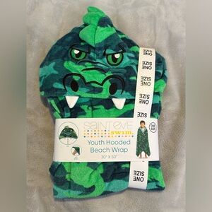 Saint Eve Swim Youth Hooded Beach Wrap - Green Camo